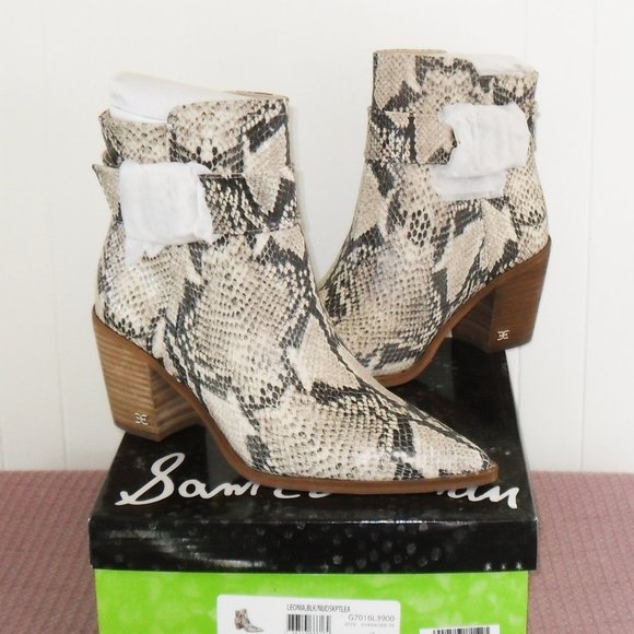 Sam Edelman Leonia Snakeskin Leather Boo… - Picture 6 of 9